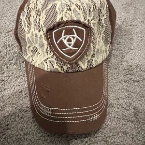 Ariat Brown Cap with Lace Detail